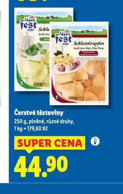 Lidl Čerstvé těstoviny nabídka