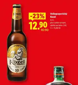 Lidl Pivo velkopopovický kozel nabídka