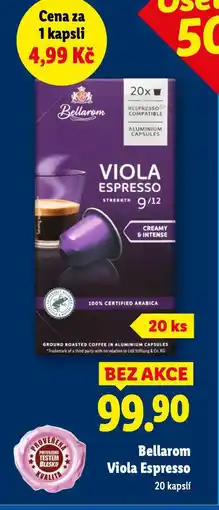 Lidl Kávové kapsle bellarom nabídka