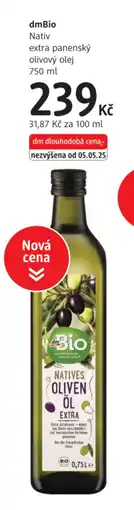 dm drogerie DmBio Nativ extra panenský olivový olej nabídka