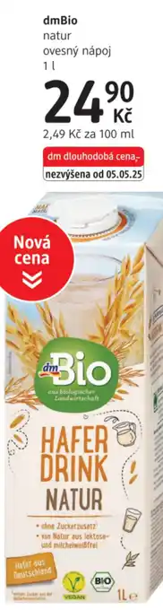 DmBio natur ovesný nápoj