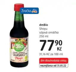 dm drogerie DmBio Shoyu sójová omáčka nabídka
