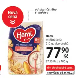 dm drogerie Hami mléčná kaše nabídka