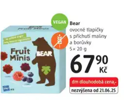 dm drogerie Bear ovocné tlapičky s příchutí maliny a borůvky nabídka