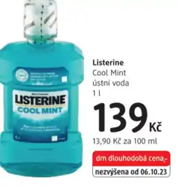 dm drogerie Listerine Cool Mint ústní voda nabídka