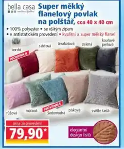 Norma Super měkký flanelový povlak na polštář nabídka