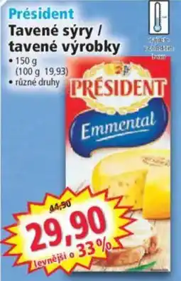 Norma Président Tavené sýry/ tavené výrobky nabídka