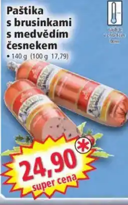 Norma Paštika s brusinkami s medvědím česnekem nabídka