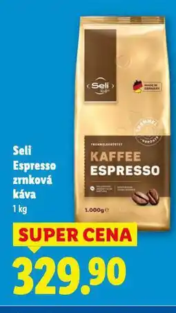 Lidl Seli espresso zrnková káva nabídka
