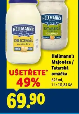 Lidl Hellmann´s tatarská omáčka, majonéza nabídka