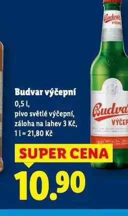 Lidl Budvar výčepní nabídka