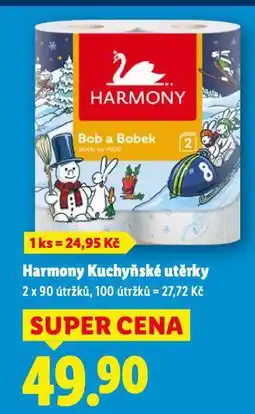 Lidl Harmony kuchyňské utěrky nabídka