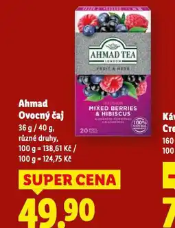 Lidl Ahmad tea ovocný čaj nabídka