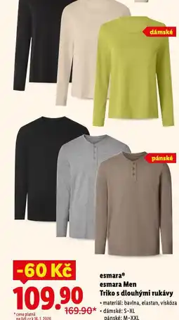 Lidl Esmara tričko nabídka
