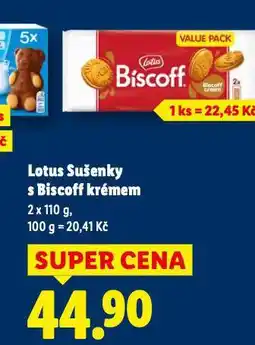 Lidl Sušenky lotus biscoff krémem nabídka