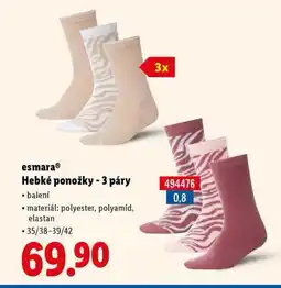 Lidl Esmara hebké ponožky nabídka