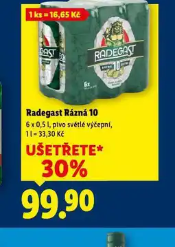 Lidl Pivo radegast rázná 10 nabídka