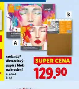 Lidl Akvarelový papír / blok na kreslení nabídka