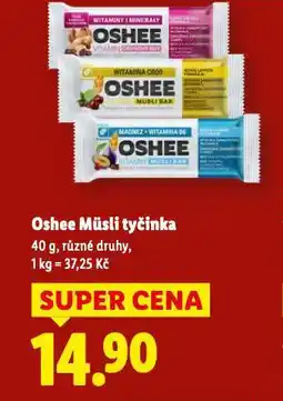 Lidl Oshee müsli tyčinka nabídka