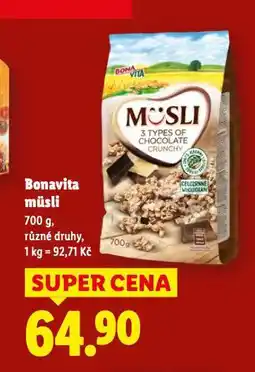 Lidl Bonavita müsli nabídka