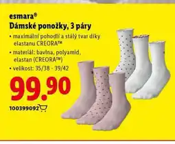 Lidl Esmara dámské ponožky nabídka