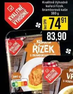 Jip Kvalitně Výhodně kuřecí řízek, bramborová kaše nabídka