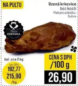 Jip Uzená krkovice bez kosti Plati pro pobočku Sušice nabídka