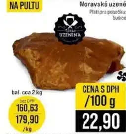 Jip Moravské uzené Platí pro pobočku Sušice nabídka