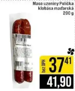 Jip Maso uzeniny Polička klobása maďarská nabídka