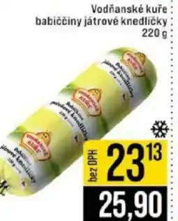 Jip Vodňanské kuře babiččiny játrové knedlíčky nabídka