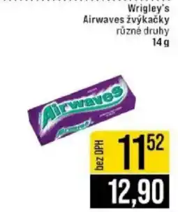 Jip Wrigley's Airwaves žvýkačky nabídka