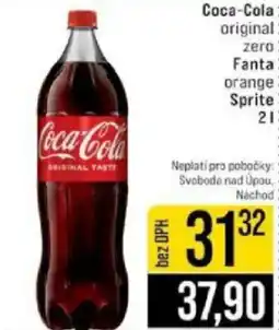 Jip Coca-Cola original zero Fanta orange Sprite nabídka