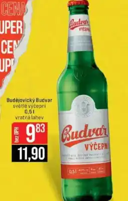 Jip Budějovický Budvar světlé výčepní nabídka