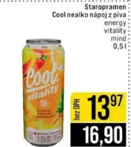Jip Staropramen Cool nealko nápoj z piva nabídka