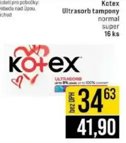 Jip Kotex Ultrasorb tampony normal super nabídka