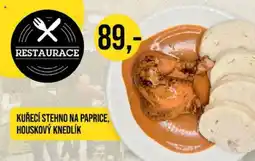 Jip Kuřecí stehno na paprice, houskový knedlík nabídka