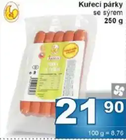 Jip Kuřecí párky se sýrem nabídka