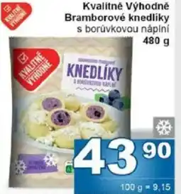 Jip Kvalitně Výhodně Bramborové knedlíky s borůvkovou náplní nabídka