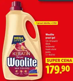 Lidl Woolite prací gel, 3,6 l/60 pracích dávek nabídka