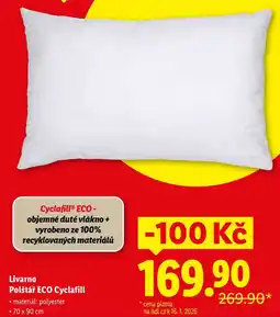 Lidl Livarno Polštář ECO Cyclafill nabídka