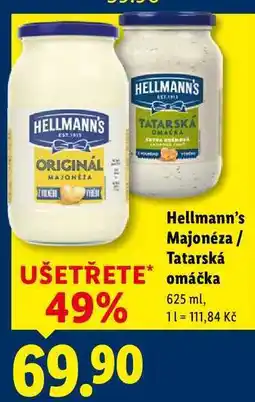 Lidl Hellmann's Majonéza/Tatarská omáčka nabídka