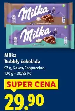 Lidl Milka Bubbly čokoláda nabídka