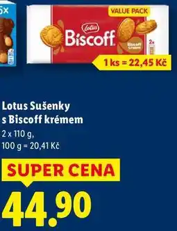 Lidl Lotus Sušenky s Biscoff krémem nabídka