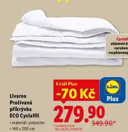 Lidl Livarno Prošívaná přikrývka ECO Cyclafill nabídka