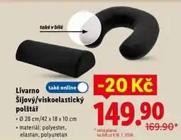 Lidl Livarno Šíjový/viskoelastický polštář nabídka