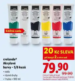 Lidl crelando Akrylové barvy - 5/6 kusů nabídka