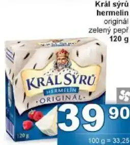 Jip Král sýrů hermelin originál zelený pepř nabídka