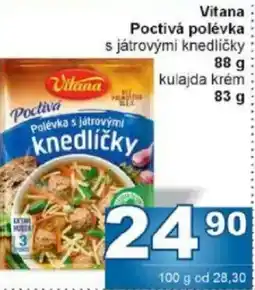 Jip Vitana Poctivá polévka nabídka