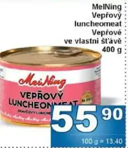 Jip MelNing Vepřový luncheomeat Vepřové ve vlastní šťávě nabídka