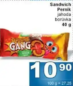 Jip Sandwich Pernik jahoda borůvka nabídka